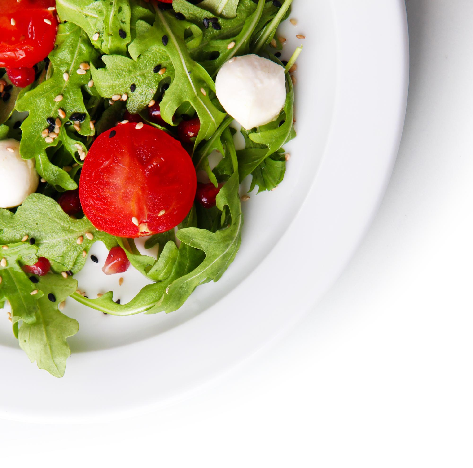 Close-up of plated seasonal salad